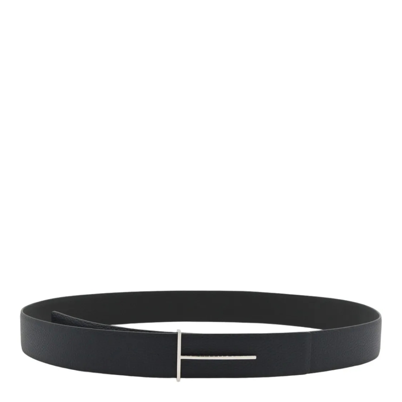 Tom Ford Gürtel Textured Leather Black Belt Black