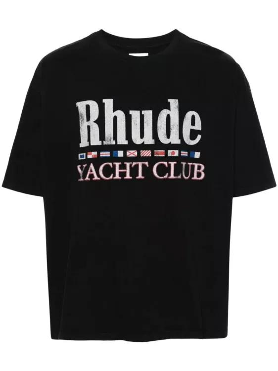 Rhude - Flag Cotton T-Shirt - Größe S - black