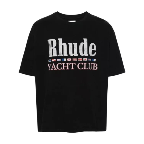 Rhude  Flag Cotton T-Shirt Black