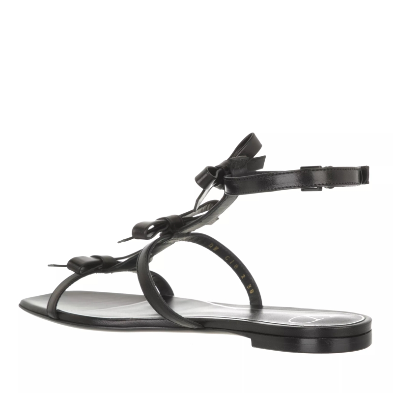 Valentino Garavani Sandales French Bow Flat Sandals Black(Image 2)