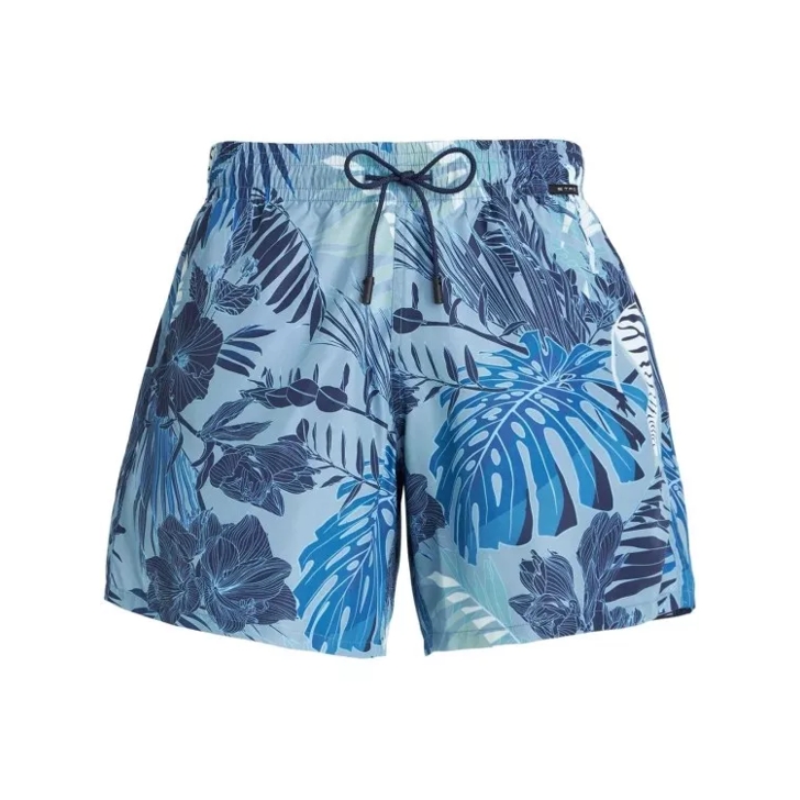 Etro Multicolored Polyester Beach Shorts Blue