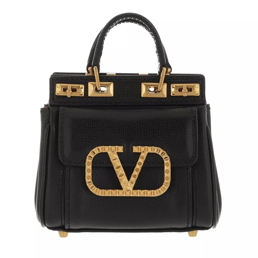 Valentino Garavani Rockstud Alcove Mini Handle Bag Black Mikrotasche