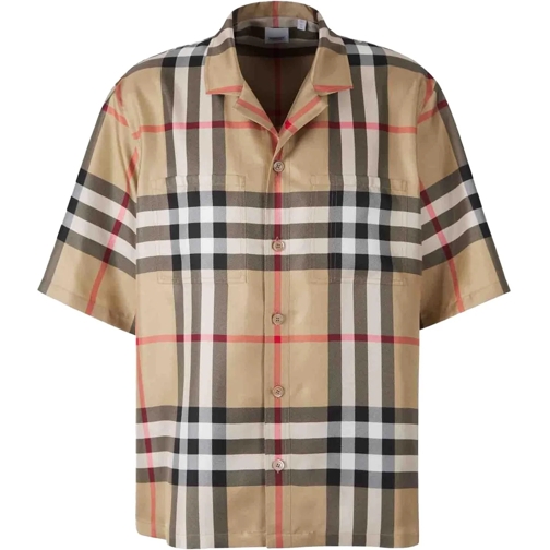 Burberry T-shirts Silk Check Shirt beige