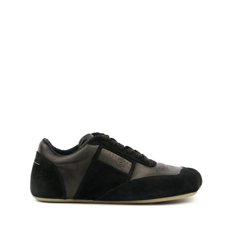 MM6 Maison Margiela Low-Top-Sneaker Black Leather And Suede Sneakers Black