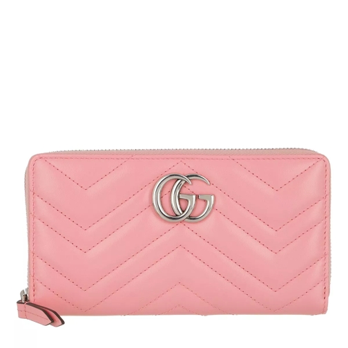 Gucci GG Marmont Zip Around Wallet Leather Wild Rose Zip-Around Wallet