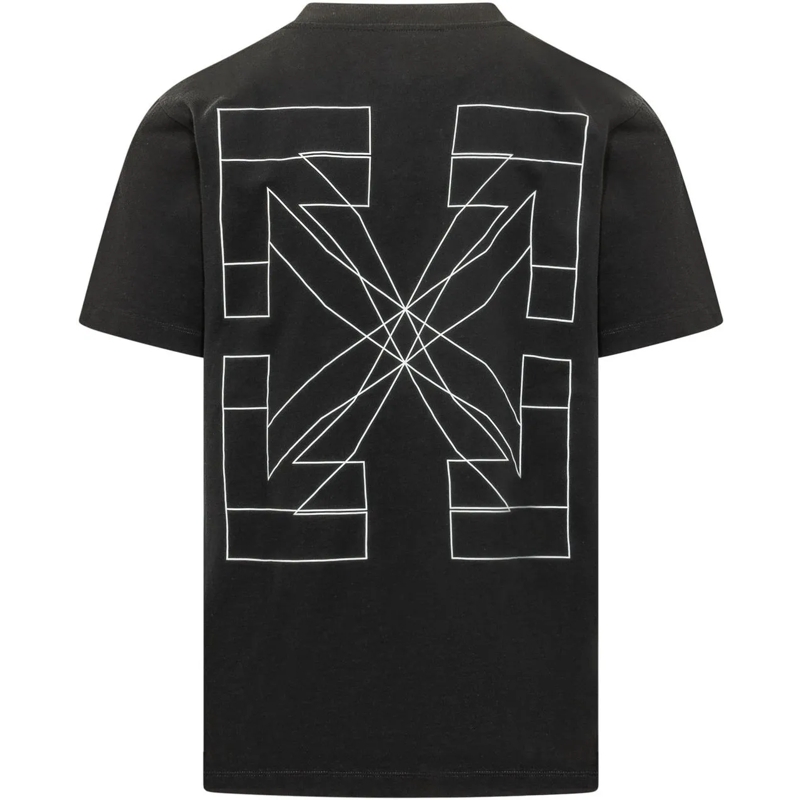 Off-White T-shirt T-shirt con Stampa Frontale schwarz(Image 2)