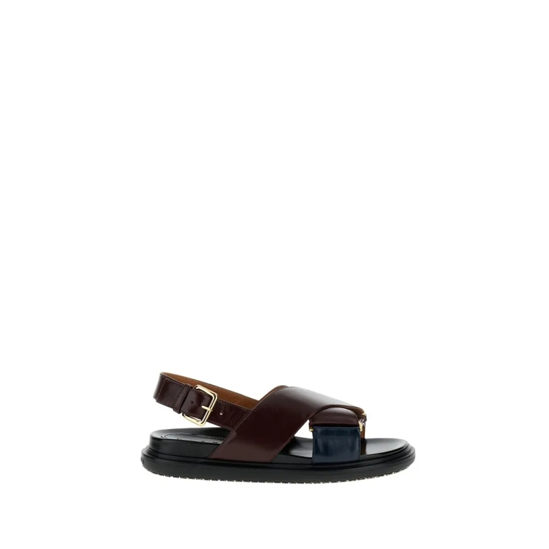 Marni Sandalen Crossed Fussbett Sandal Black