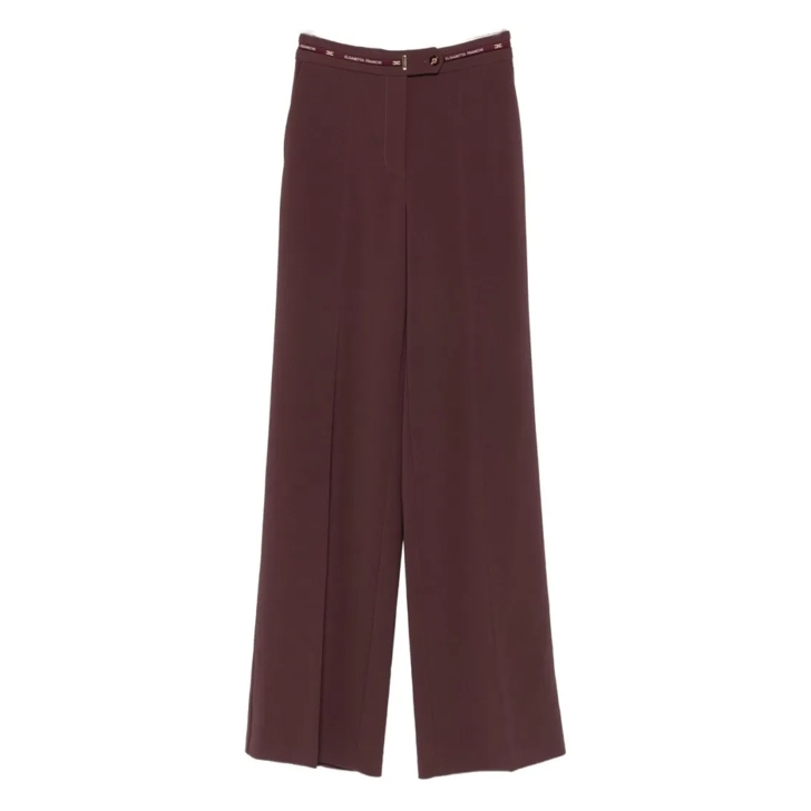 パンツ Elisabetta Franchi High-Waist Tailored Trousers With Subtle Elisabetta Franchi High-waisted Tailored Pants With Sheer