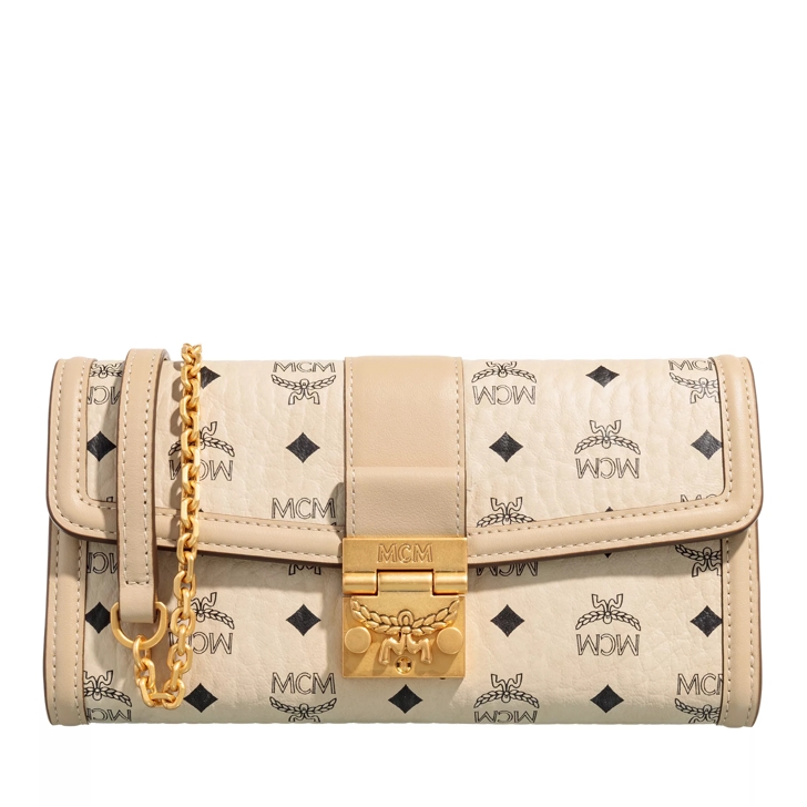 MCM Millie Flap Visetos Wallet On Chain Black