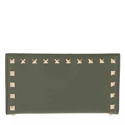 Valentino Garavani Valentino Wallet Leather Olive Bi-Fold Wallet