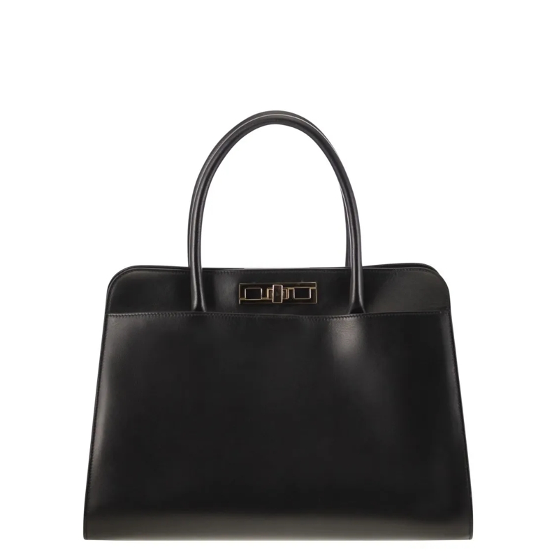 Fabiana Filippi Schoudertas Large Handbag With Metal Accessory Black