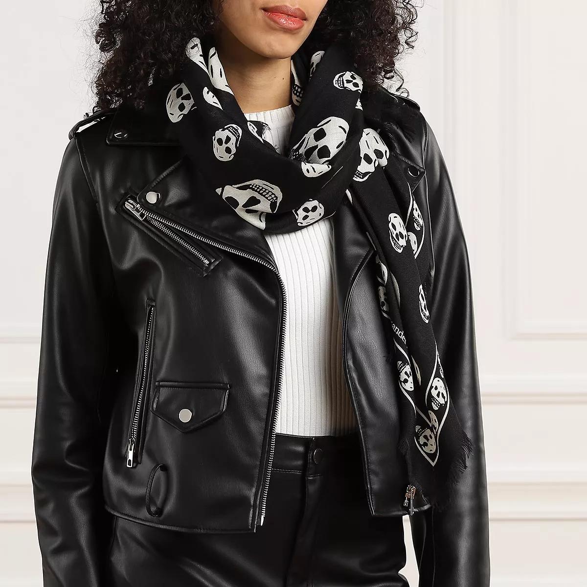 Alexander mcqueen black skull scarf best sale