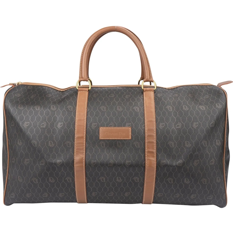 Christian Dior Schultertasche Christian Dior Honeycomb Monogram Duffle Bag 55 braun