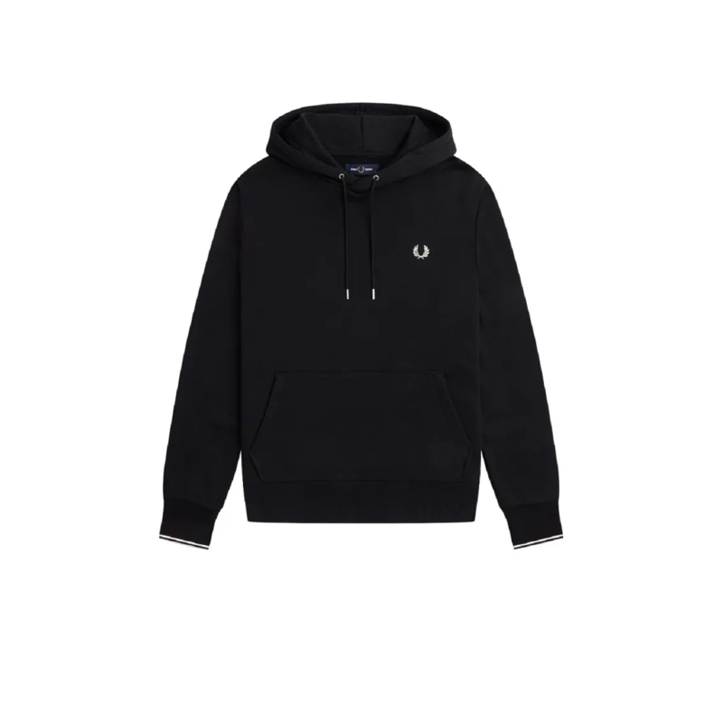 Fred Perry  Cotton/Polyester Blend Hoodie Black