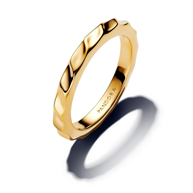 Pandora Ring Rippled Band Ring 14k vergoldet