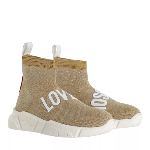 Love Moschino Sneakerd Running35 Calza Lurex Plat Nero Slip-On Sneaker