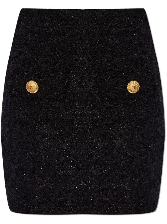Thumbnail - Balmain - High-Waisted Bouclãƒæ’Ã†Â€™Ãƒâ€ - Größe 38 - schwarz