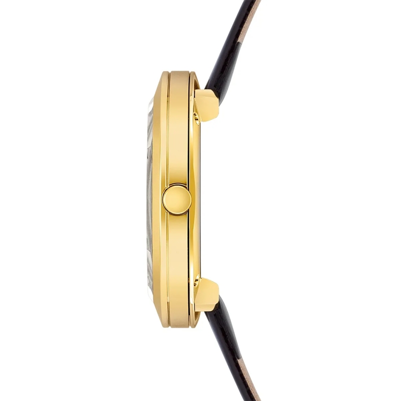 Rhodenwald & Söhne Automatikuhr Damen Armbanduhr Lucrezia Echtleder gold(Image 4)