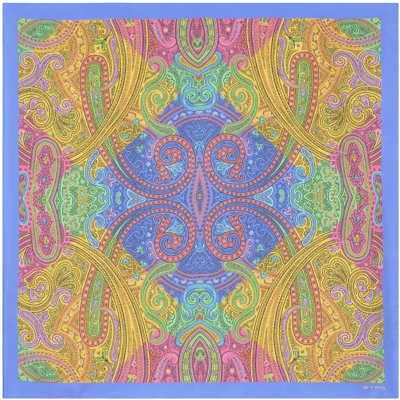 Etro Wollschal Foulard Turandot con Stampa Paisley mehrfarbig