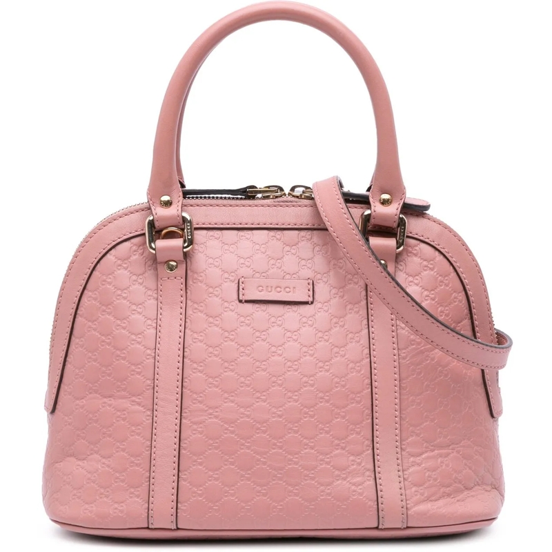 Gucci Tote Mini Microguccissima Dome Satchel rose