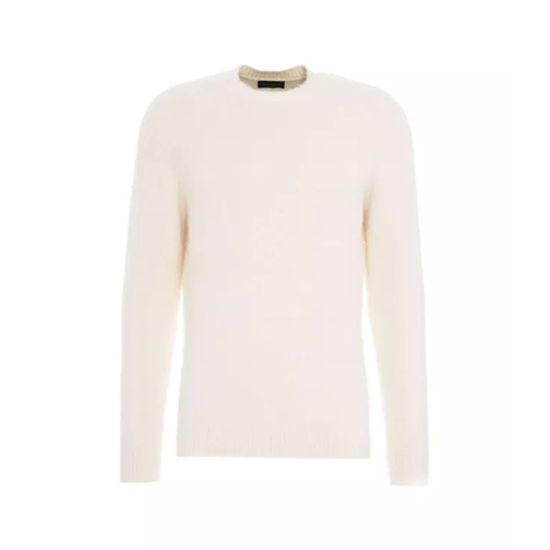 Roberto Collina White Sweater In Wool Blend White 