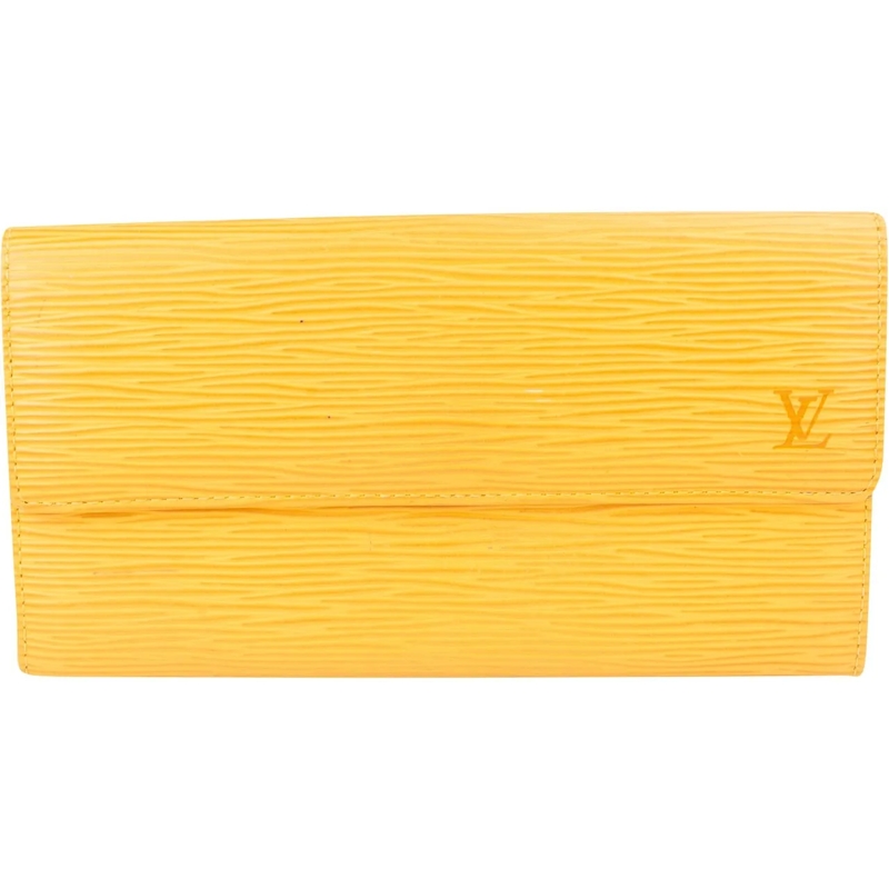 Louis Vuitton Geldbörse Louis Vuitton Yellow Epi Leather Sarah Wallet gelb