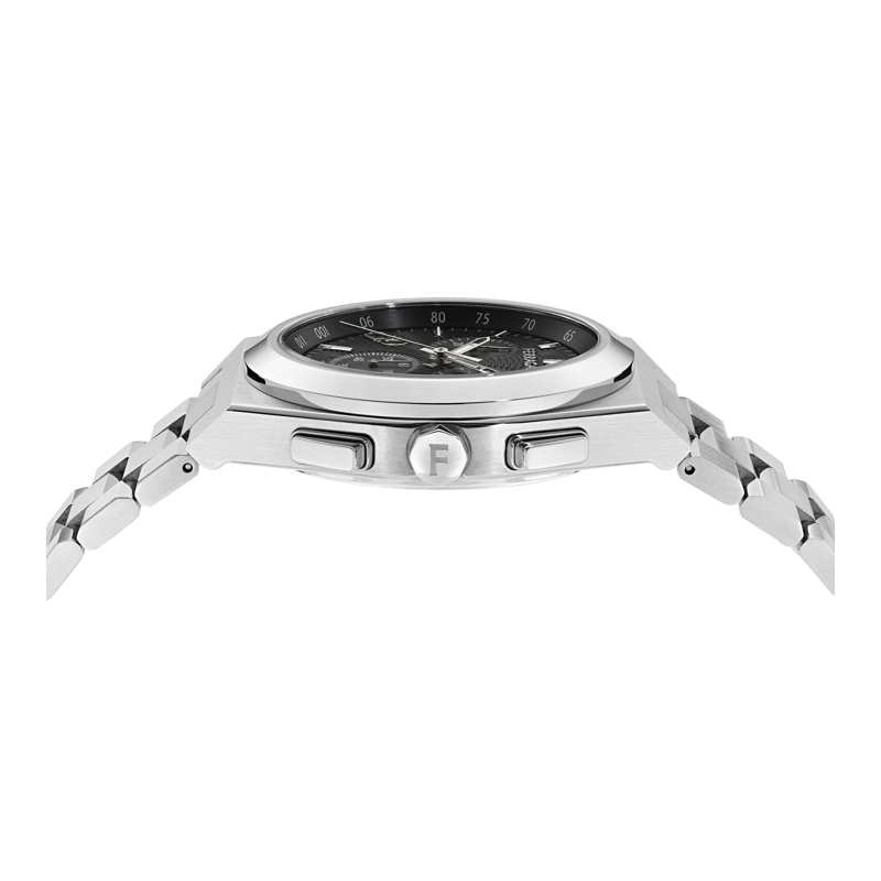 Salvatore Ferragamo Chronograph Quarz Chronograph Uhr Va-Vega Upper East Chrono silber(Image 3)