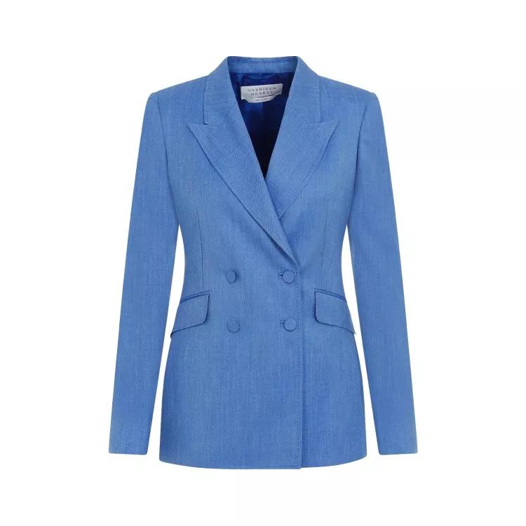 Gabriela Hearst - Stephanie Light Blue Virgin Wool Blazer - Größe 40 - beige