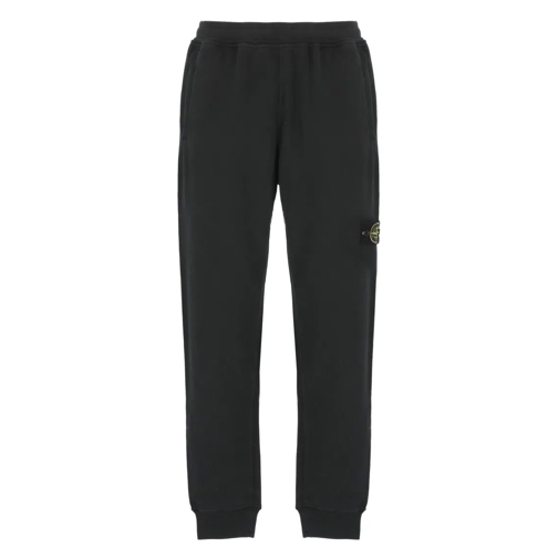 Stone Island Pants With Logo Black Jogginghosen