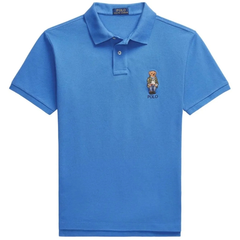 Polo Ralph Lauren Sweatshirt Custom Slim Fit Polo Bear Polo Shirt Blue