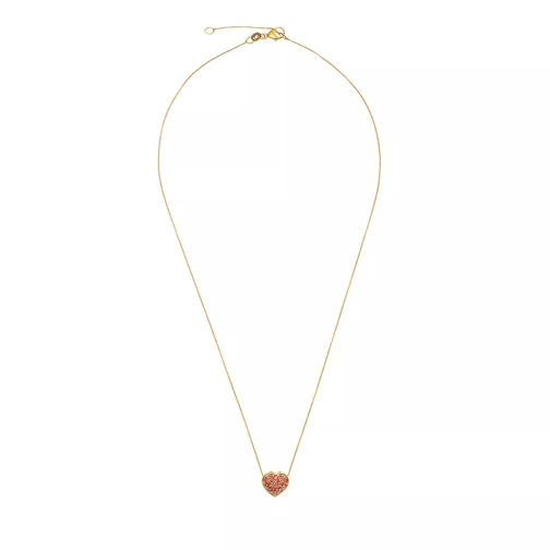 BELORO Necklace with Pendant Yellow Gold and Rhodolithe Choker
