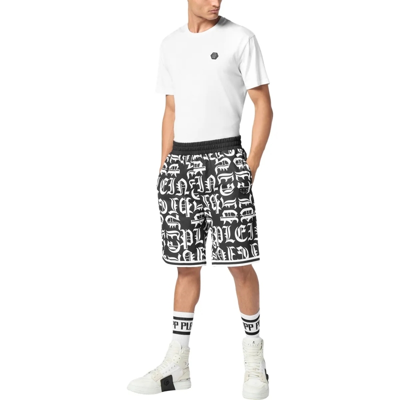 Philipp Plein Jogginghose Diese Jogging Korb Shorts Gothic Plein ist entworf schwarz(Image 4)