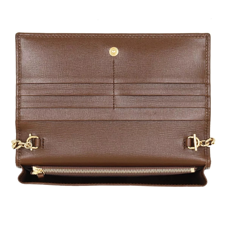 Gucci Horsebit Wallet On Chain Leather Beige Ebony Wallet On A Chain