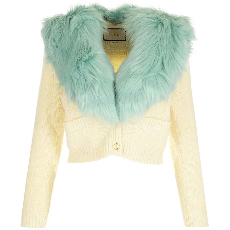 Gucci T-Shirt Gucci Wool And Cashmere Cardigan weiß