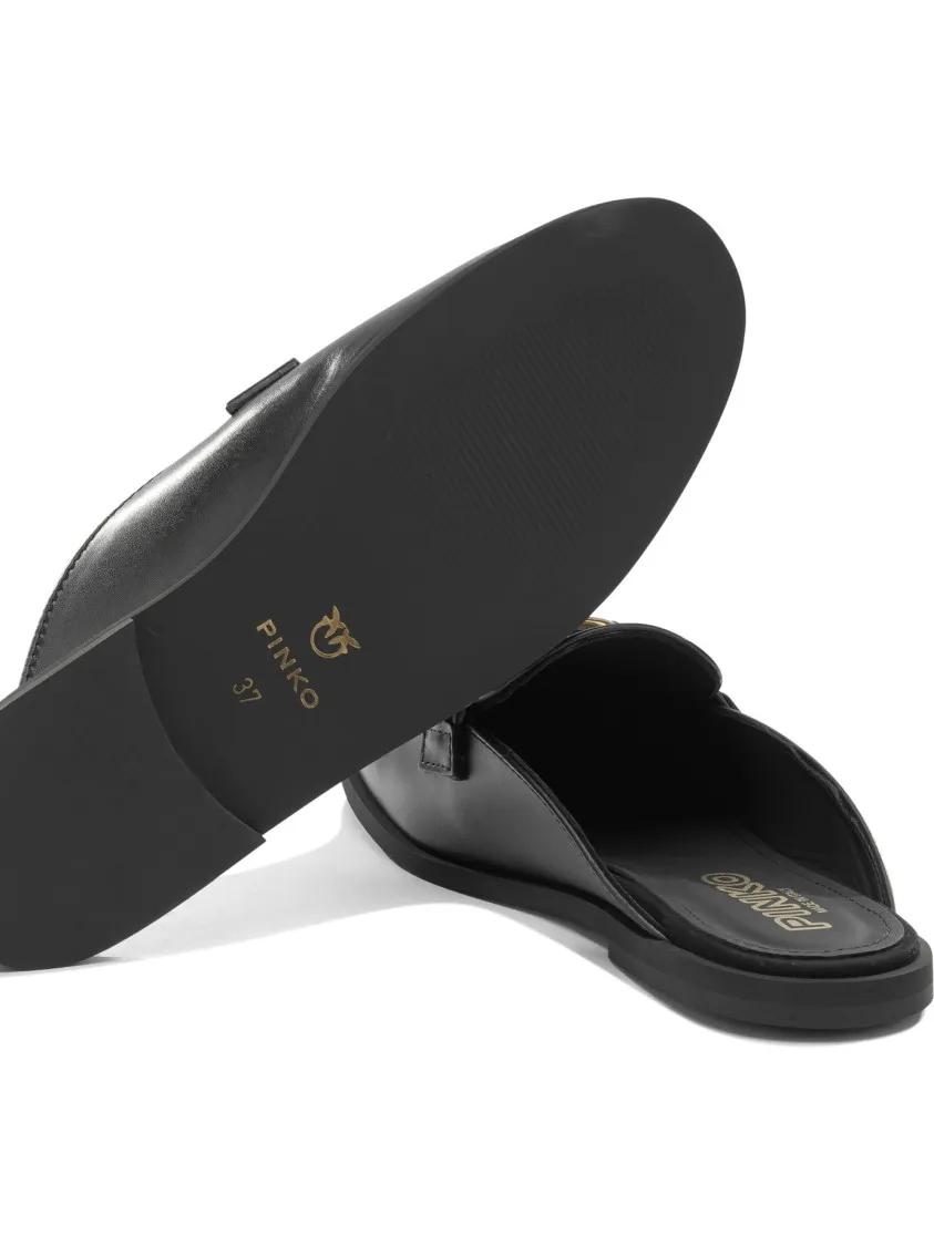 Thumbnail - Slip-On Loafers With Decorative Metallic Chain - Gr. 36 (EU) - in Schwarz