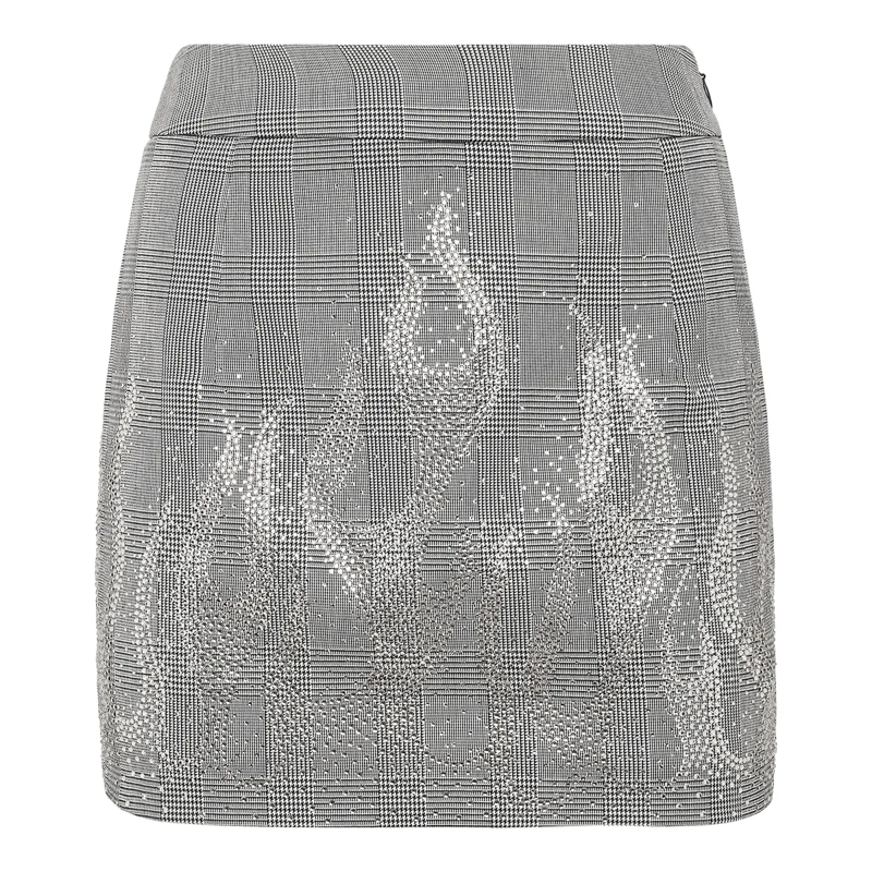 Philipp Plein Minirock Minirock Flame Mit Schmucksteinen schwarz