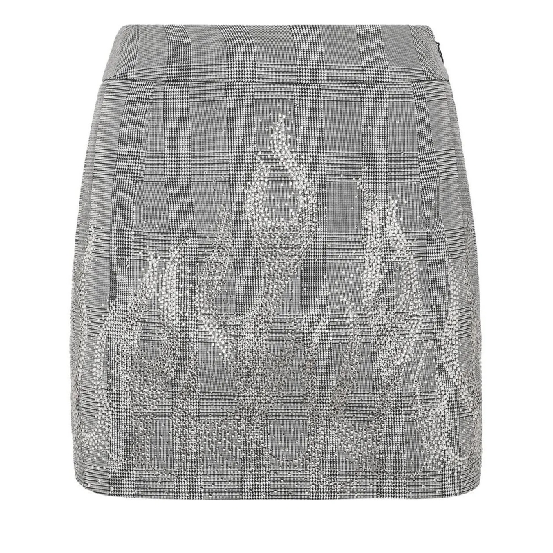 Philipp Plein Minirock Minirock Flame Mit Schmucksteinen schwarz
