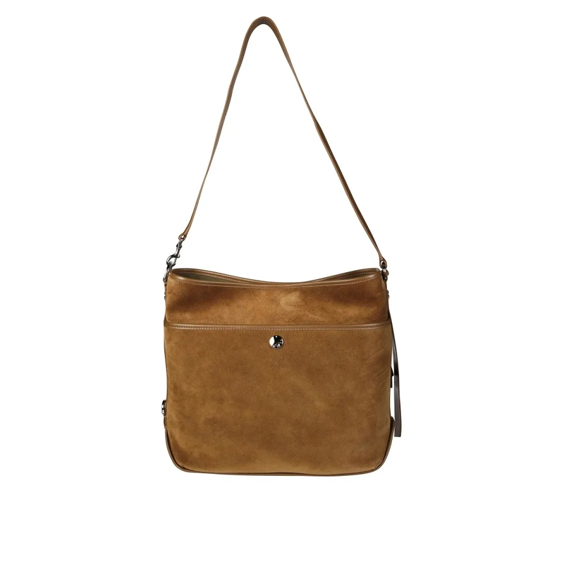 Hogan Schultertasche Medium Brown Suede-Like Shoulder Bag With Adjustab Brown