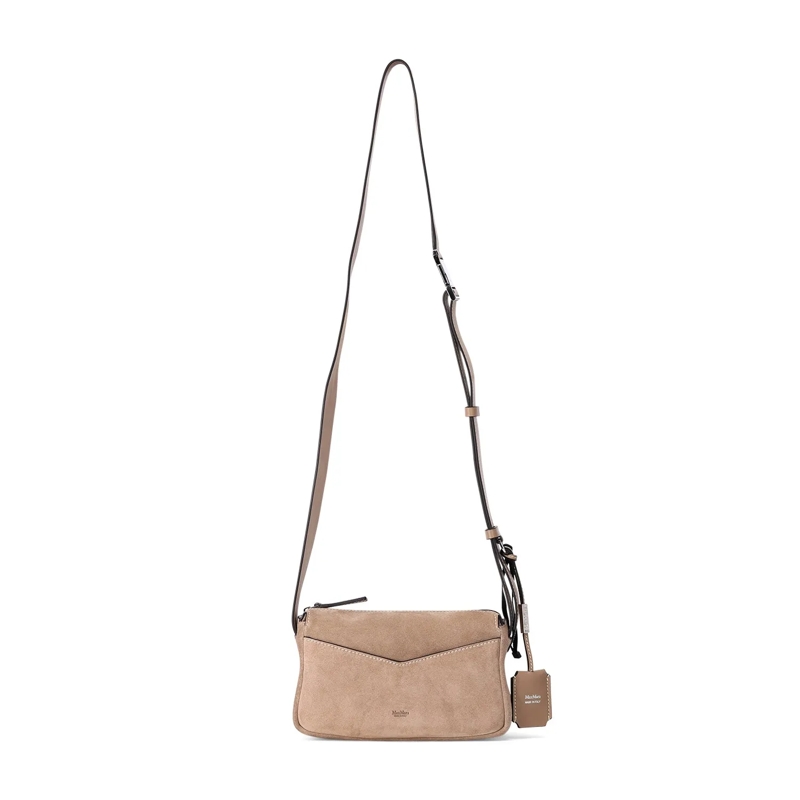 Max Mara Sac à bandoulière Tasche Skipperxssue aus Leder braun