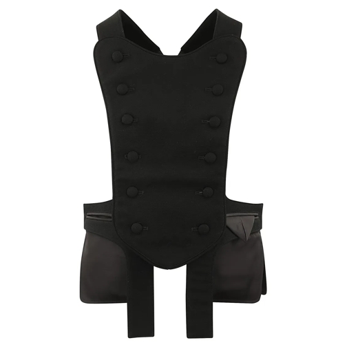 Comme des Garcons Übergangsmäntel Double-Breasted Waistcoat Black