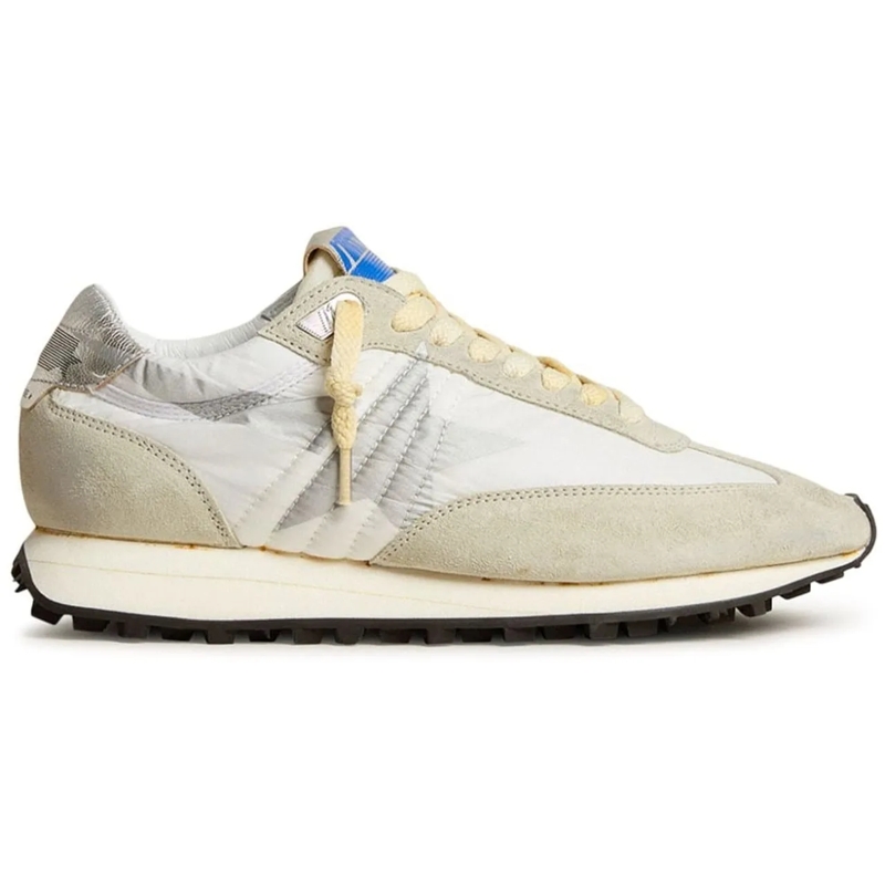 Golden Goose Low-Top-Sneaker Nylon Sneakers With Beige Suede Inserts White