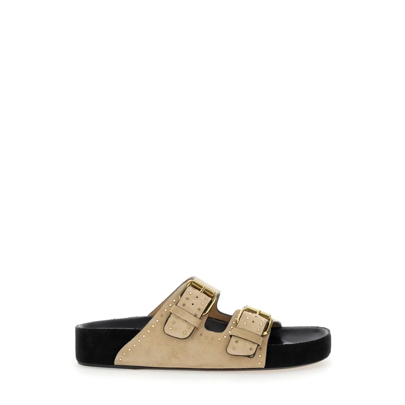 Isabel Marant Schnürschuhe 'Lennyo' Beige Slip-On Sandals Neutrals