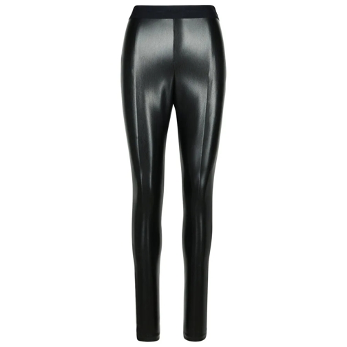 MSGM Black Polyester Leggings Black Leggings