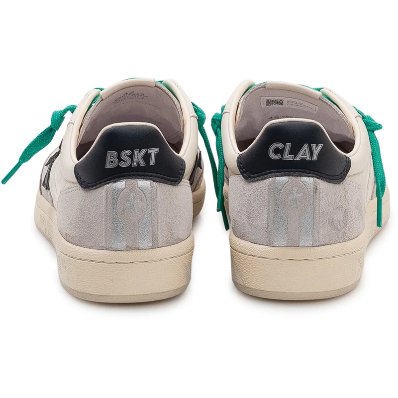 Premiata Sneaker basse Sneakers Bsktclay in Pelle e Suede weiß(Image 3)