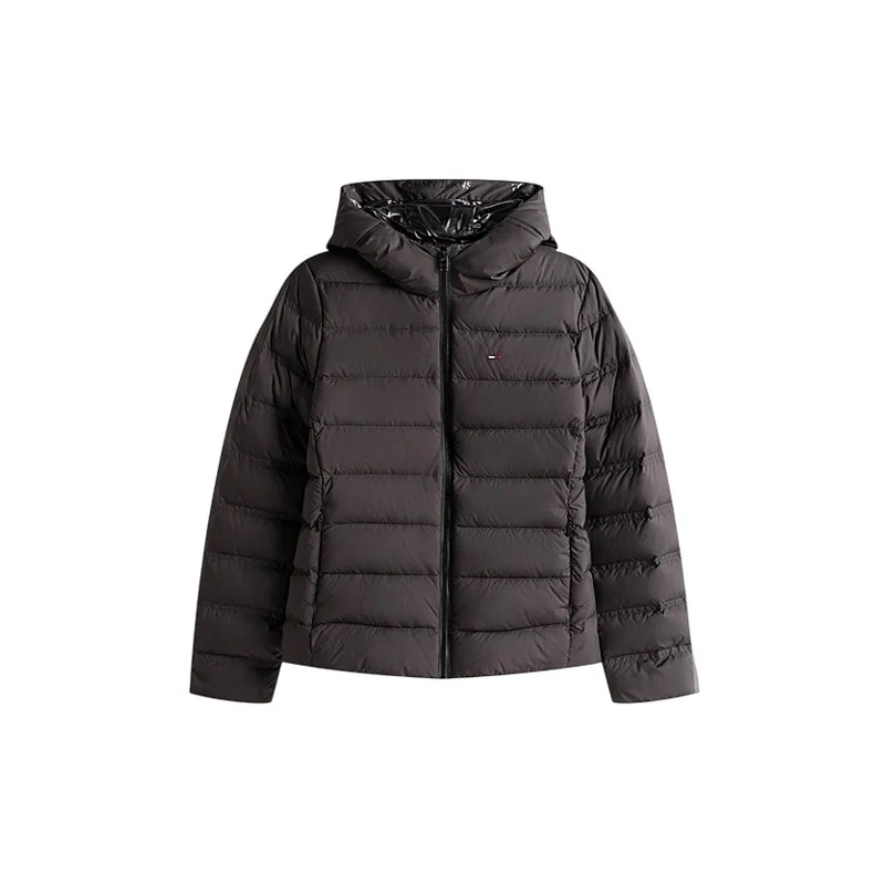 Tommy Jeans  Hooded Down Jacket With Removable Hood Black