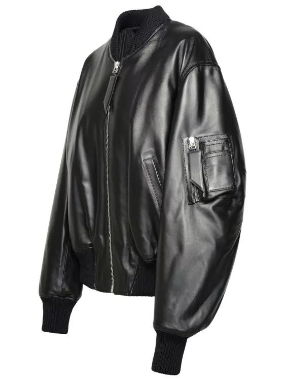 The Attico Anja Bomber Black