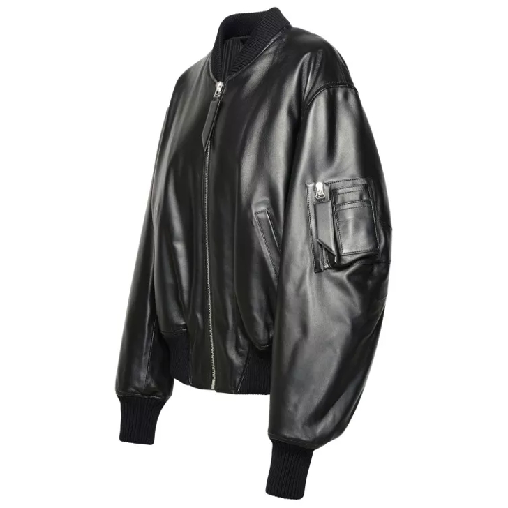 The Attico Anja Bomber Black