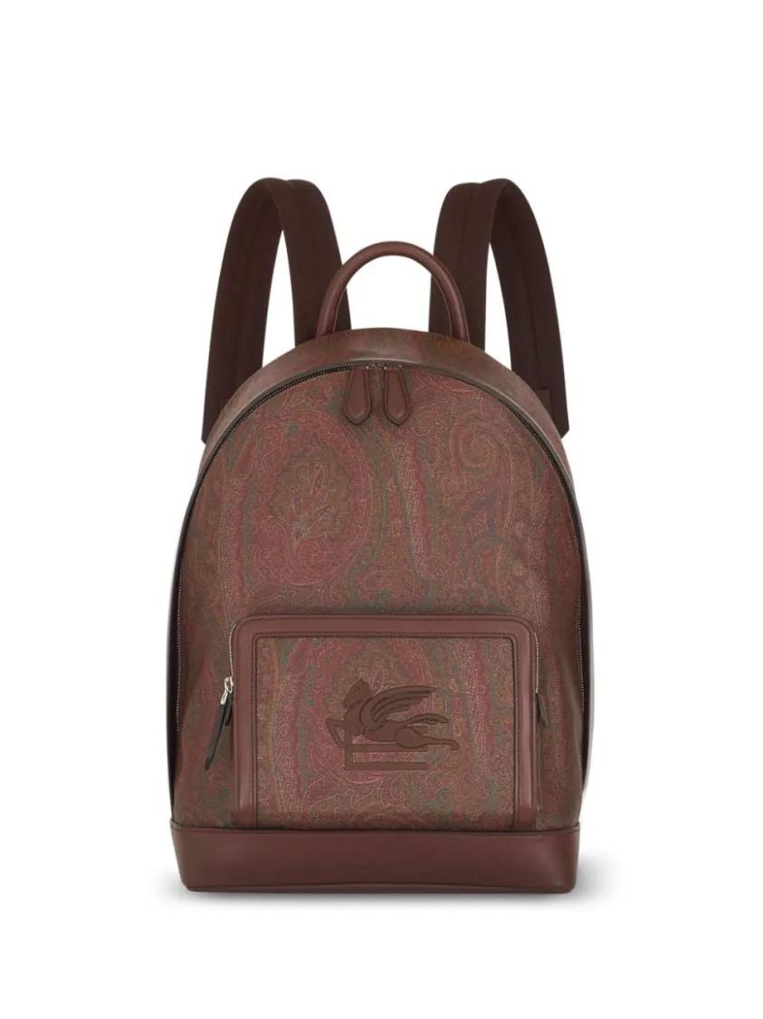 Etro Rucksäcke - Backpack With Logo - Gr. unisize - in Braun - für Damen