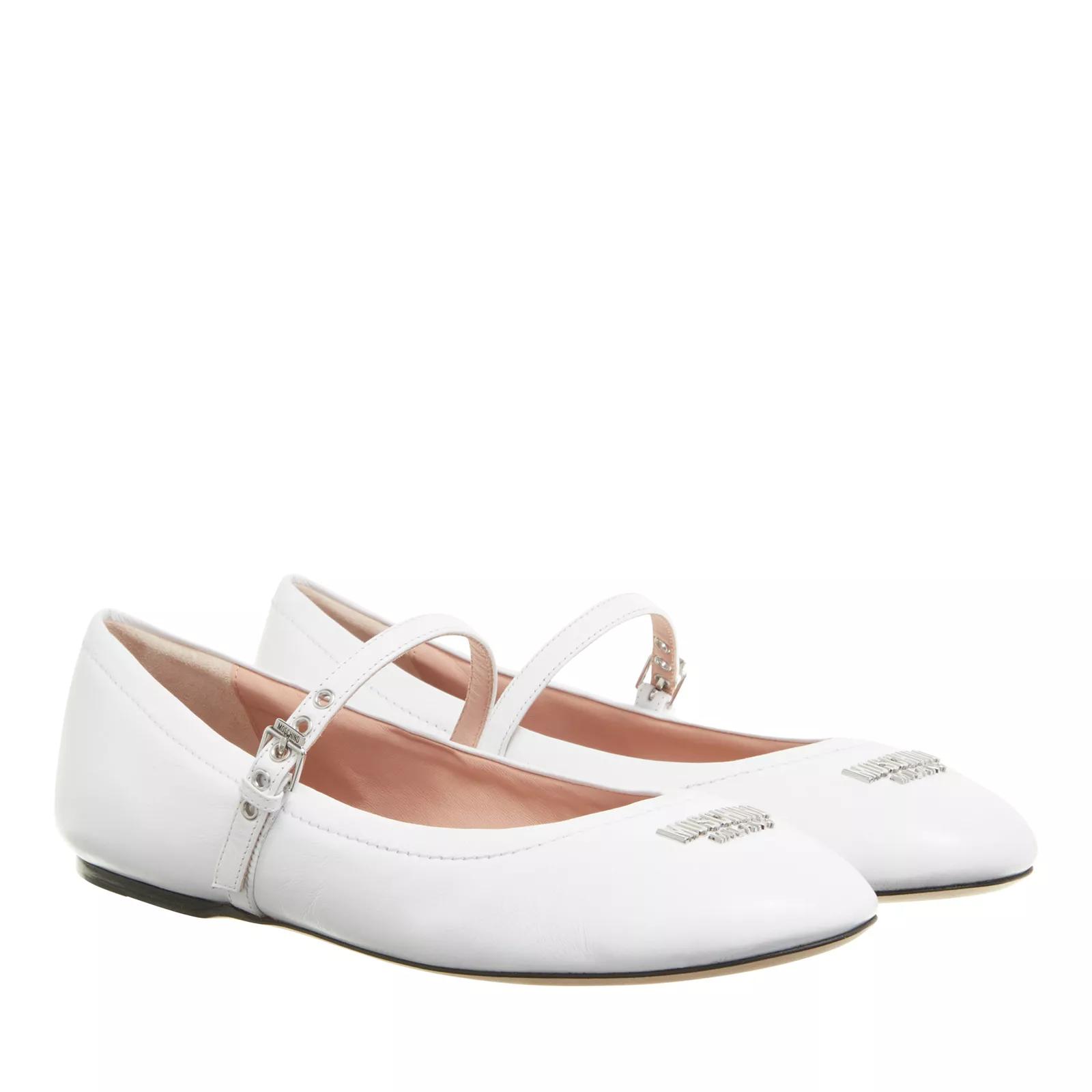 Moschino Loafers & Ballerinas - Moschino Plate Ballerina - Gr. 38 (EU) - in Weiß - für Damen