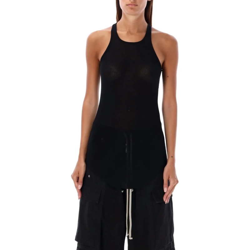 Rick Owens Blouse Basic Rib Tank Black